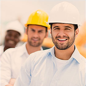 maintenance engineers with safety helmet