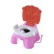 Red, white, and pink portable baby toilet seat
