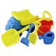 Aset of colorful plastic baby toys