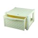 Beige plastic drawer in white background