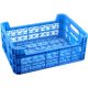 Blue plastic crate