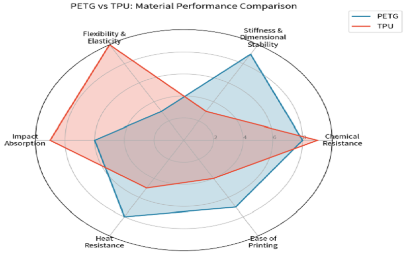 Performance Comparison of PETG and TPU