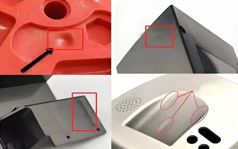 Example of injection molding shrinkage